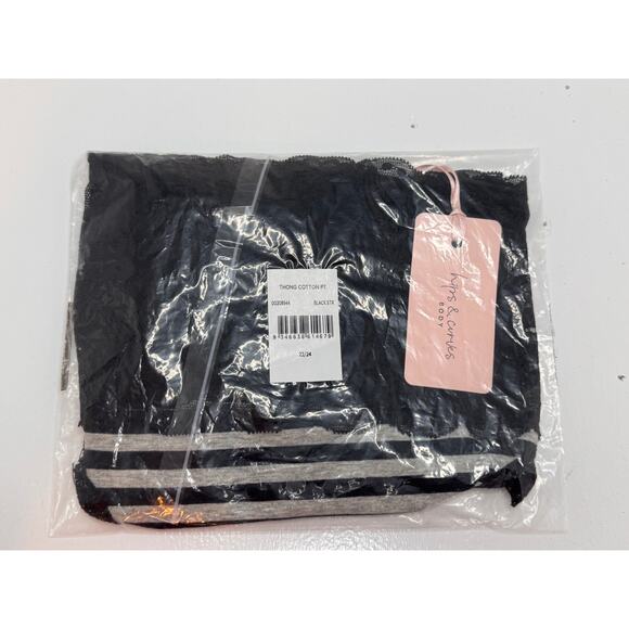 City Chic / HIPS & CURVES Cotton Print Thong - black stripe plus size 22/24  NWT - Picture 7 of 7